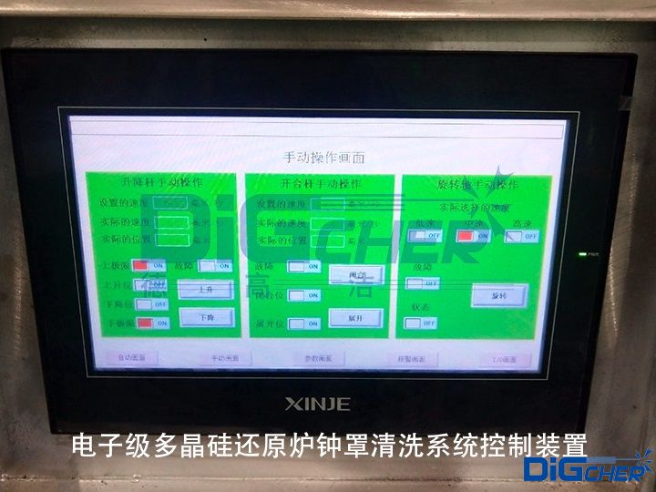 電子級多晶硅還原爐鐘罩清洗系統控制裝置