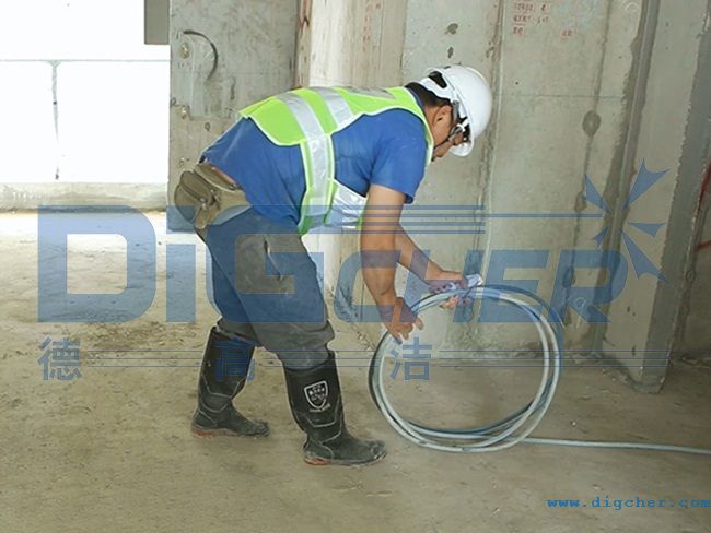 高壓管接駁到施工樓層